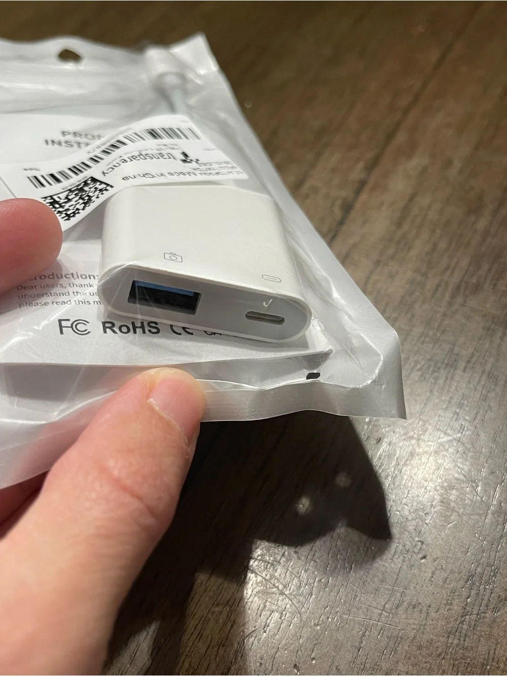 Lightning to USB 3.0 Camera Adapter with Charging Port - White